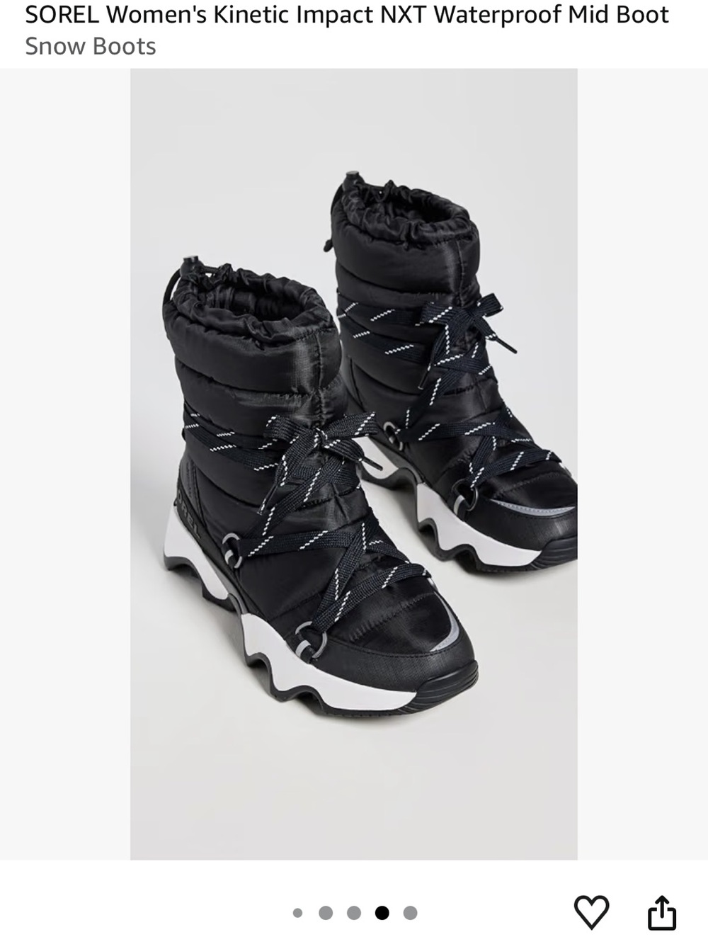 SOREL Kinetic NXT Sneaker Boots 8